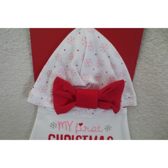 Sandy & Simon My First Christmas Set 3 Piece Set Hat Bib and Socks New - Picture 11 of 11